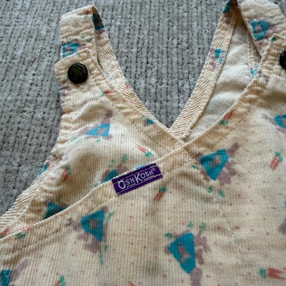Vintage OshKosh B'Gosh 2T Bunny‎ Peter Rabbit Corduroy Overalls USA Made